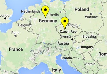 Lokality našich adres v Evropě
